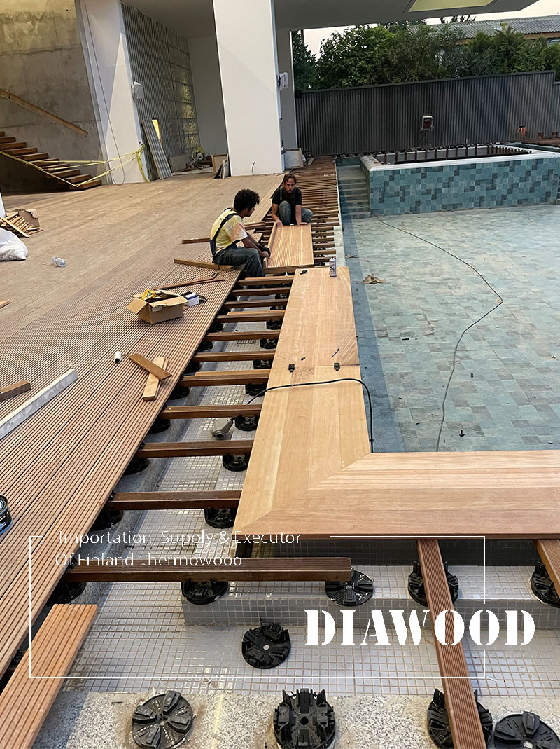 ترموود چوب ترمووود نصب و اجرای چوب ترمووود IPE مخصوص کف چوب ترموود کف THERMOWOOD کف سازی چوبی ترمو وود فنلاندی