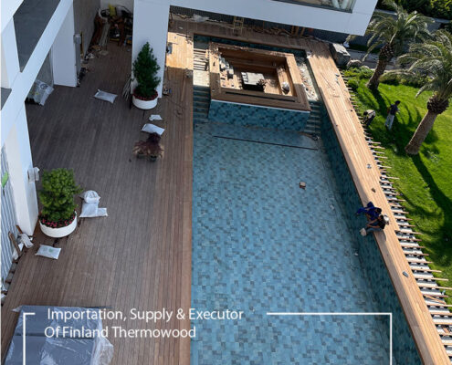 نصب و اجرای چوب ترمووود IPEچوب ترموود کف THERMOWOOD کف سازی چوبی