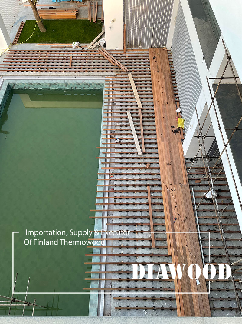 نصب و اجرای چوب ترمووود چوب ترموود کف THERMOWOOD